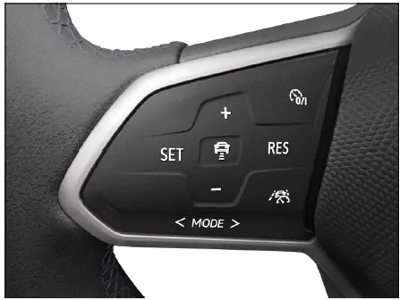 Fig. 1 Côté gauche du volant multifonction