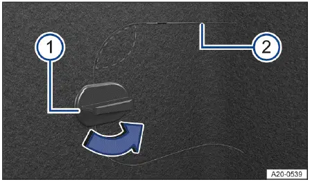 Fig. 3 Habillage du coffre à bagages en bas à droite :