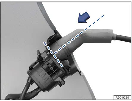 Fig. 2 Fiche de recharge entièrement enfoncée 